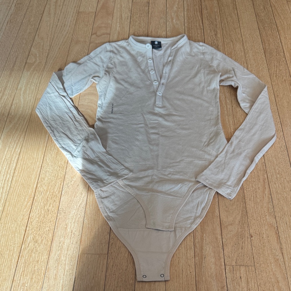 G-Star Cream Henley Top